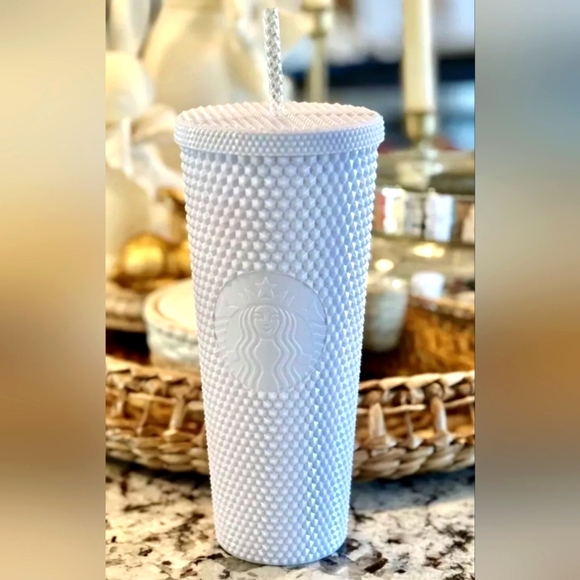 White Textured Limited Edition Venti 24oz cold cup NEW - Picture 1 of 3
